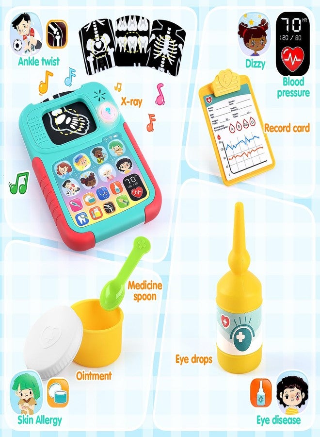 PLAY Doctor Kit for Kids with Learning Tablet, Doctors Play Set with Kids Tablet, Real Stethoscope, Various Medical Toys, Pretend Play Toys for Toddlers 3-5, Halloween Christmas Birthday Gifts - Image 5